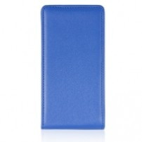 Husa piele Nokia Lumia 520 Flip Deluxe albastra foto