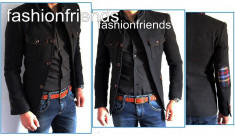 Palton Armani Exchange fashion gri - Palton slim fit - Palton casual - Palton office - CALITATE GARANTATA - cod produs: 2073 foto