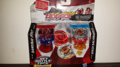 BEYBLADE HASBRO SET 2 TITIREZI SHOGUN STEEL SIGILAT foto