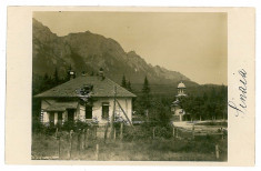 287 - Prahova, SINAIA, Monastery and old house - old postcard, real PHOTO - 1917 foto
