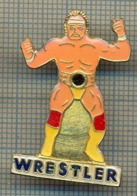 1192 INSIGNA - WRESTLER (WRESTLING - LUPTE) -starea ce se vede. foto