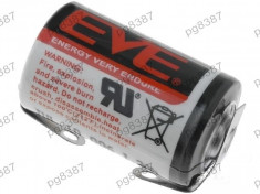 Baterie ER14250, 1/2AA, 1/2R6, litiu, 3,6V, 1100mAh, Ever Battery Co, cu terminale - 050434 foto