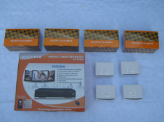 KIT Supraveghere Video cu 4 camere de exterior 600TVL foto