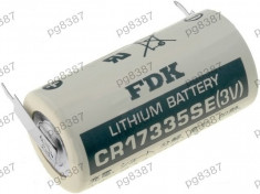 Baterie CR17335, litiu, 3V, 1800mAh, cu terminale, Sanyo/FDK - 050431 foto