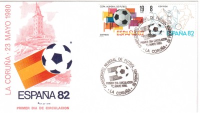 SPANIA 1980, FDC, C.M. de Fotbal - Spania, La Coruna foto