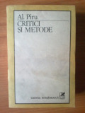 K1 Critici Si Metode - Al. Piru, 1989, Alta editura