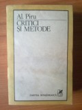 K1 Critici Si Metode - Al. Piru, 1989, Alta editura