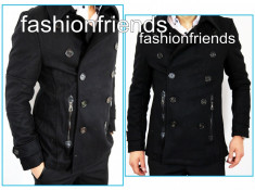 Palton tip ZARA fashion negru- Palton slim fit - Palton casual - Palton office - CALITATE GARANTATA - cod produs: 2223 foto
