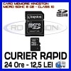 Card Memorie Kingston MicroSDHC 8GB Clasa 10 UHS-I 45MB/s + Adaptor SD