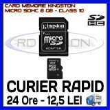 CARD MEMORIE KINGSTON MICRO SDHC 8GB UHS-I 45 MB/S CLASA 10 + ADAPTOR SD