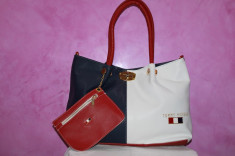 OFERTA,geanta,poseta dama Tommy Hilfiger 2 in 1 ,colectie noua 2014,marime mare,material asemanator piele foto