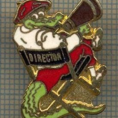 1237 INSIGNA - CROCODIL PE SCAUN DE DIRECTOR -(desene animate) -starea care se vede.