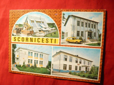 Ilustrata - Scornicesti - cu 4 imagini ,cu marca fixa , 1979 foto