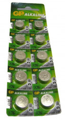 Blister 10 buc. Baterii Alcaline GP pentru Ceasuri AG13, LR44 - Baterie Ceas foto