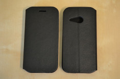 Husa Flip Case Slim Inchidere Magnetica HTC ONE MINI 2 M8 Black foto