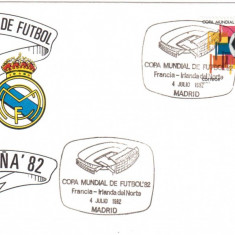 SPANIA 1982, FDC, C.M. de Fotbal - Spania, Franta - Irlanda de Nord