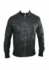 Geaca Piele Eco tip Zara Man - Model NOU - Neagra - Masuri: S, M, L, XL - LIMITAT ! ! - Cambrata foto