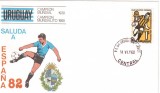 URUGUAY 1982, FDC, C.M. de Fotbal - Spania