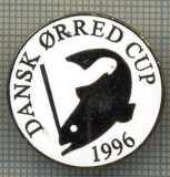 1277 INSIGNA PESCAR - DANSK ORRED CUP 1996 -NORVEGIA ? -PESCUIT -starea ce se vede.