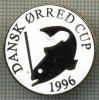 1276 INSIGNA PESCAR - DANSK ORRED CUP 1996 -NORVEGIA ? -PESCUIT -starea ce se vede.