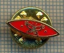 1266 INSIGNA - pescar -simbolizeaza momeala, un fluture -Norvegia ? -pescuit -starea ce se vede. foto