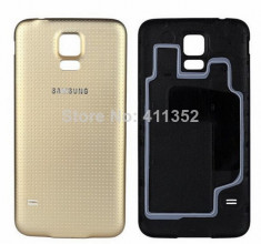 Samsung S5 - Capac/Spate Sigilat Culoare Gold Garnitura Garnitura pe Interior foto