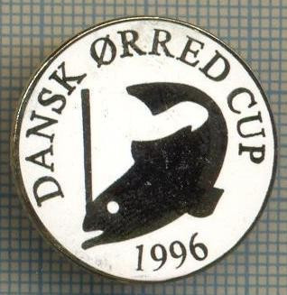 1280 INSIGNA PESCAR - DANSK ORRED CUP 1996 -NORVEGIA ? -PESCUIT -starea ce se vede. foto