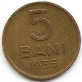 Romania 5 bani 1955 KM-83.2 foto