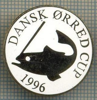 1279 INSIGNA PESCAR - DANSK ORRED CUP 1996 -NORVEGIA ? -PESCUIT -starea ce se vede. foto