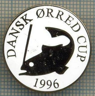 1278 INSIGNA PESCAR - DANSK ORRED CUP 1996 -NORVEGIA ? -PESCUIT -starea ce se vede. foto