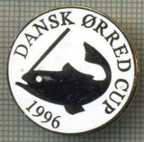 1287 INSIGNA PESCAR - DANSK ORRED CUP 1996 -NORVEGIA ? -PESCUIT -starea ce se vede.