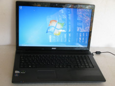 laptop ACER ASPIRE 7739ZG, 17.3 inch led , intel PENTIUM 6200 - 2.13 ghz, 4 gb ram ddr3 , hdd 320 gb sata ,dual video NVIDIA 610M - 1024 mb dedicat foto