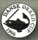 1288 INSIGNA PESCAR - DANSK ORRED CUP 1996 -NORVEGIA ? -PESCUIT -starea ce se vede.