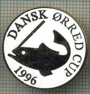 1288 INSIGNA PESCAR - DANSK ORRED CUP 1996 -NORVEGIA ? -PESCUIT -starea ce se vede. foto