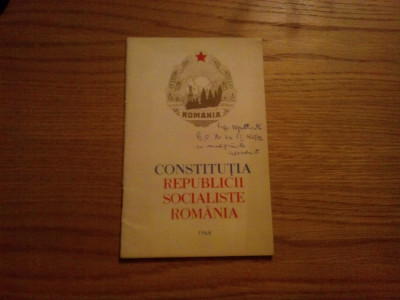 CONSTITUTIA REPUBLICII SOCIALISTE ROMANIA - 1968 foto