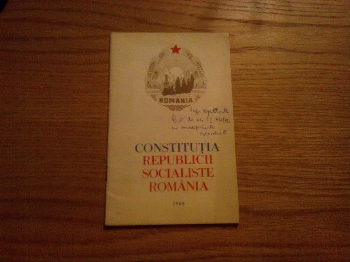 CONSTITUTIA REPUBLICII SOCIALISTE ROMANIA - 1968