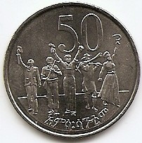 Etiopia 50 Centi 2008 - (Magnetic) 25 mm KM-47.2 UNC !!! foto