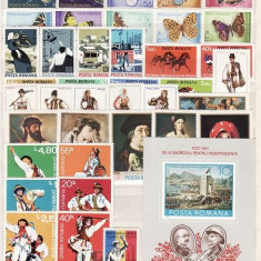 669 - Lot timbre neuzate Romania(39 timbre+1colita),serii complete,perfecta stare