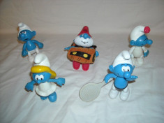Strumfi, smurfs - 5 figurine mari strumf din plastic - set 1 foto