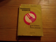 TRAUMATISMELE MEMBRELOR * Atlas Schematic de Tehnici Operatorii -- Gheorghe Niculescu -- 1973, 453 p. cu ilustrati in text; tiraj: 1950 ex. foto