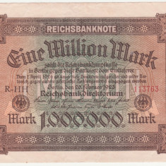 (3) BANCNOTA GERMANIA - 1.000.000 MARK 1923 (20 FEBRUARIE 1923), UNIFATA