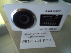 BOXA MAJESTIC AH173 + INCARCATOR + TELECOMANDA(LM1) foto