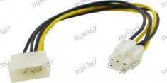 Cablu alimentare placa video PCI-E 6 pini, la molex - 128202 foto