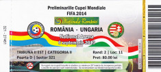Bilet meci fotbal ROMANIA - UNGARIA 2013 foto