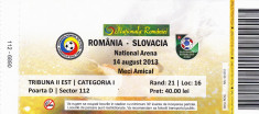 Bilet meci fotbal ROMANIA - SLOVACIA 14.08.2013 foto