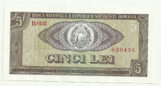 ROMANIA 5 LEI 1966 UNC [3] P-93a foto