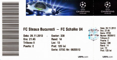 Bilet meci fotbal STEAUA Bucuresti - SCHALKE 04 - 26.11.2013 foto