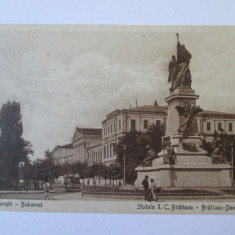 C.P. BUCURESTI STATUIA I.C.BRATIANU ANII 1910