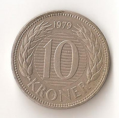 Moneda 10 kroner 1979 - Danemarca foto