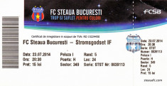 Bilet meci fotbal STEAUA Bucuresti - STROMSGODSET IF 23.07.2014 foto